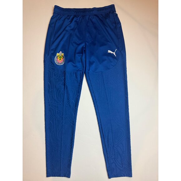 Size Large - Puma Chivas Guadalajara Soccer Pants Training Joggers Blue - Picture 1 of 8